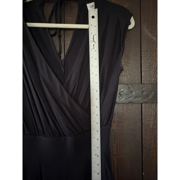 Cabi Romper Size XS Black Long Sleeveless Lined Pockets Pleated Slimming Waist - Picture 10 of 14